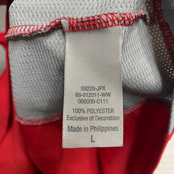 L Red and Grey Mens Sports Shirt by Champion - Picture 4 of 5